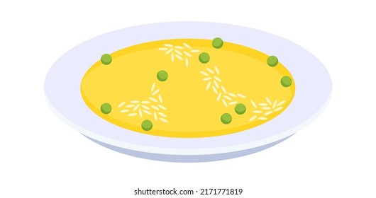 Pea soup food icon. Vector illustration