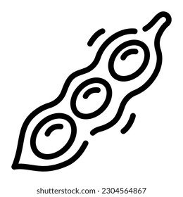 Pea Soybean Simple Line Icon Logo Symbol