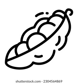 Pea Soybean Simple Line Icon Logo Symbol