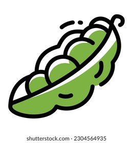 Pea Soybean Simple Line Icon Logo Symbol