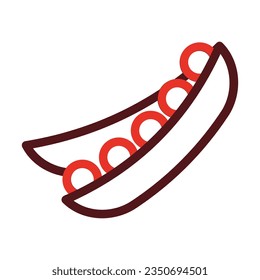 Pea Thick Line Two Color Icons For Personal And Commercial Use.
