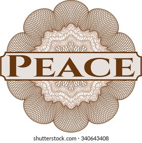 Peace abstract linear rosette