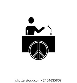 peace activism concept line icon. Simple element illustration. peace activism concept outline symbol design.