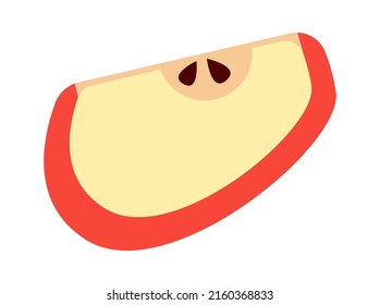 Peace of apple. Vector illustration