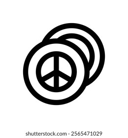 Peace badges. Editable vector icon.