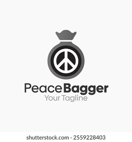 Peace Bagger Logo Design Template. Good for Business, Agency, Community and Organization.