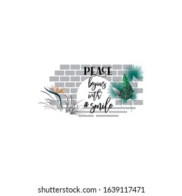 peace begins with a smile lettering typography design