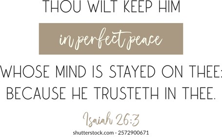 Peace Bible Verse, Christian biblical quote, vector illustration