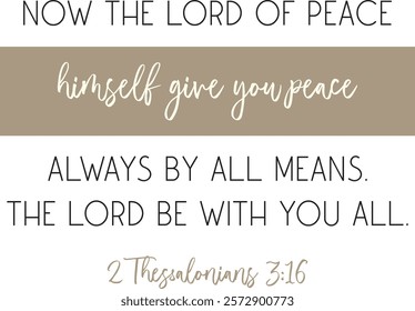 Peace Bible Verse, Christian biblical quote, vector illustration