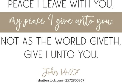 Peace Bible Verse, Christian biblical quote, vector illustration