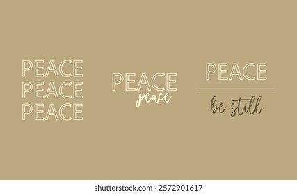 Peace Bible Verses Bundle, Christian biblical quotes, peace Verses set, vector illustration