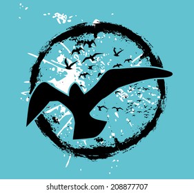 peace and birds vector art