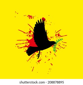 peace and birds vector art