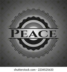 Peace black badge. Vector Illustration. Detailed. 