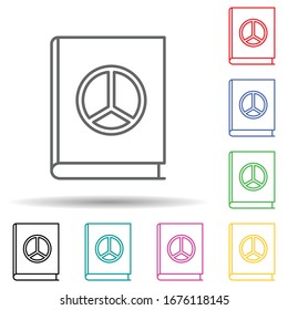 Peace book multi color set icon. Simple thin line, outline vector of human rights icons for ui and ux, website or mobile application