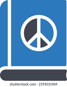 peace book Vector illustration on a transparent background.Premium quality symbols.Glyphs vector icon for concept and graphic design.