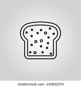 peace of bread outline icon