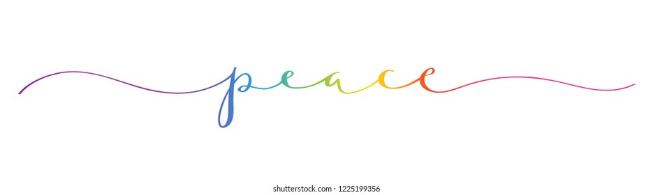 Banner de caligrafía de pincel de PAZ