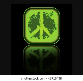 Peace button vector