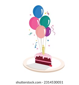 Peace of Cake with balloon 