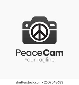 Plantilla de diseño de logotipo de Peace Cam. Bueno para empresas, agencias, comunidad y Organización