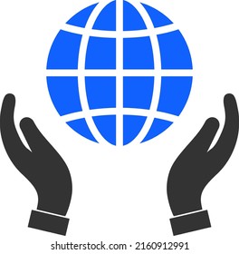 Peace care hands vector illustration. Flat illustration iconic design of peace care hands, isolated on a white background.