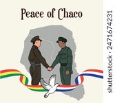 Peace of Chacho, peace signing between Paraguay and Bolivia for the end of the Chaco War
