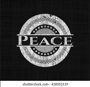 Peace with chalkboard texture