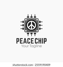 Peace Chip Logo Design Template. Good for Business, Agency, Community and Organization.