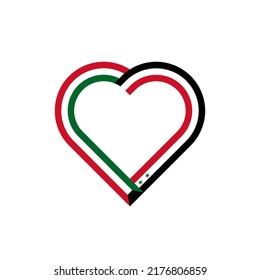 peace concept. heart ribbon icon of kuwait and syria flags. vector illustration isolated on white background