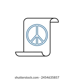 peace concept line icon. Simple element illustration. peace concept outline symbol design.