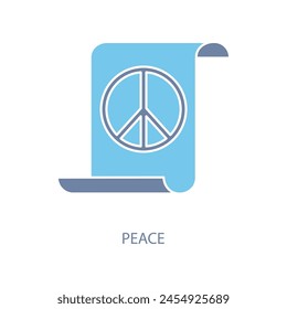 peace concept line icon. Simple element illustration. peace concept outline symbol design.