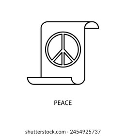 peace concept line icon. Simple element illustration. peace concept outline symbol design.