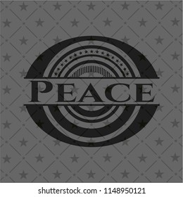 Peace dark emblem. Retro