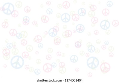 Peace day background with peace symbols. September 21 internatioonal peace day vector texture