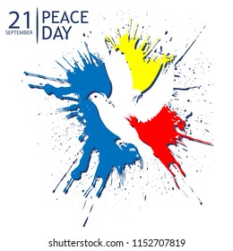 Peace Day background vector. designs for posters, backgrounds, cards, banners, stickers, etc