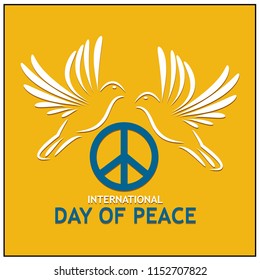 Peace Day background vector. designs for posters, backgrounds, cards, banners, stickers, etc