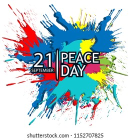 Peace Day background vector. designs for posters, backgrounds, cards, banners, stickers, etc