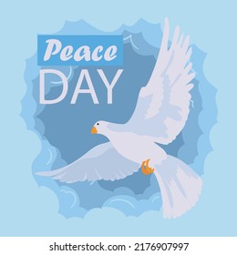 peace day cartel with a dove