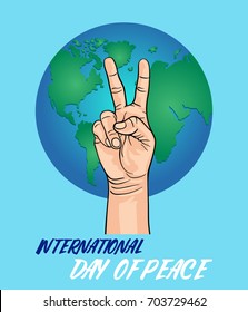 Peace Day, concept. September 21 International Day of Peace. Vector illustration.