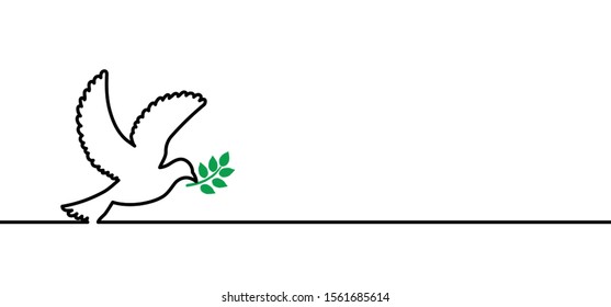 Peace day with dove pigeon Line pattern vector icon icons sign Peace of dove fly flying Birds bird Bird wing Dove Logo oneline olive branch freedom concept international day of peace and humanity