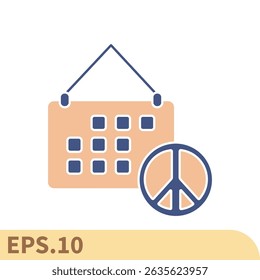 peace day icons  symbol vector elements for infographic web