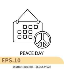 peace day icons  symbol vector elements for infographic web