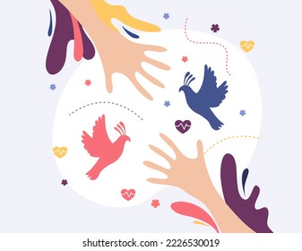 peace day illustration vector design for day of peace event vector