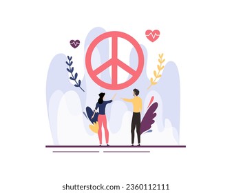 peace day illustration vector design for day of peace event vector