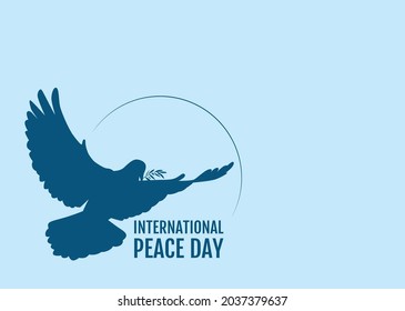 Peace Day vector poster. Place for text