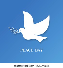 peace day, vector white dove