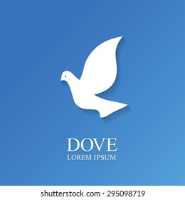 peace day, vector white dove