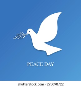 peace day, vector white dove