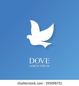 peace day, vector white dove